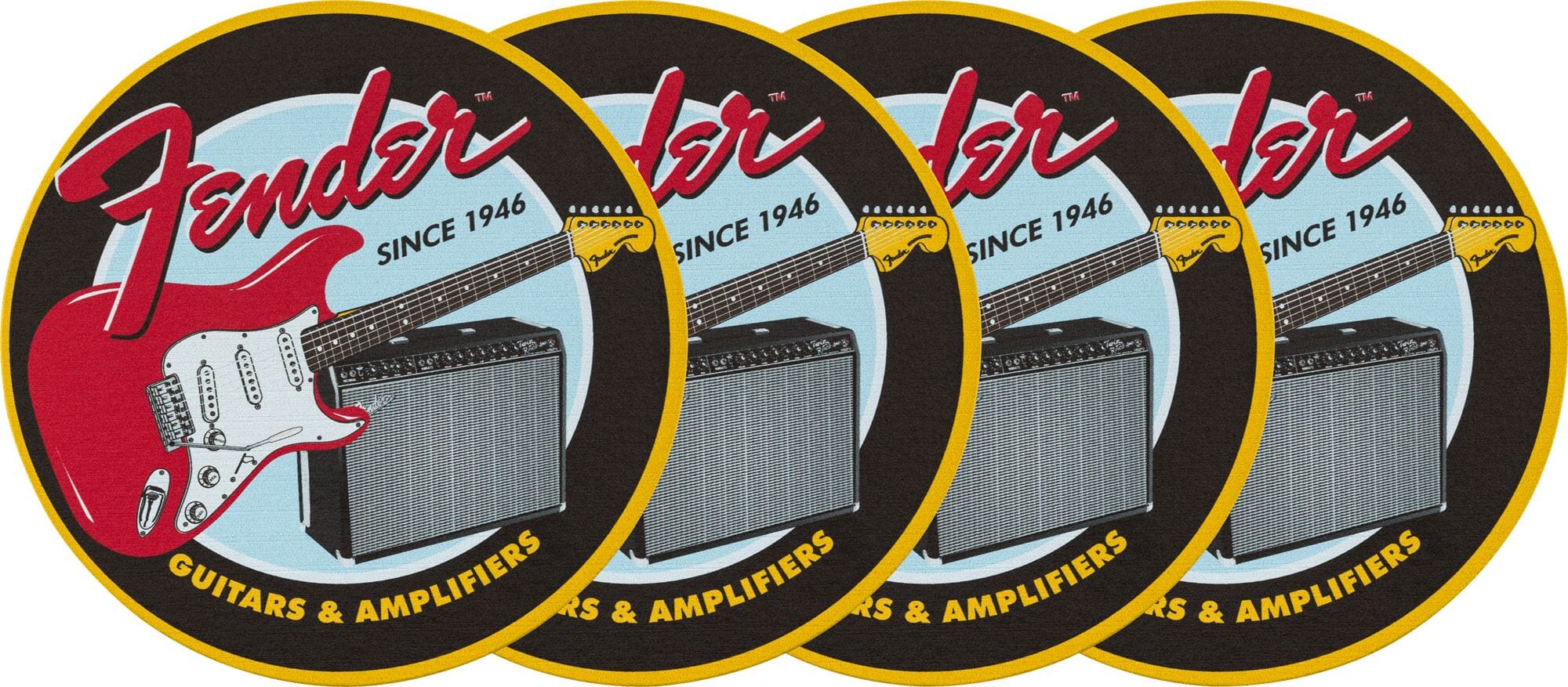 Fender™ 1946 Guitars & Amps Coaster Set