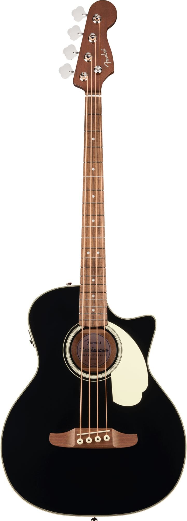 Fender California Deluxe Kingman™ Bass CE, Ivory Pickguard, Black