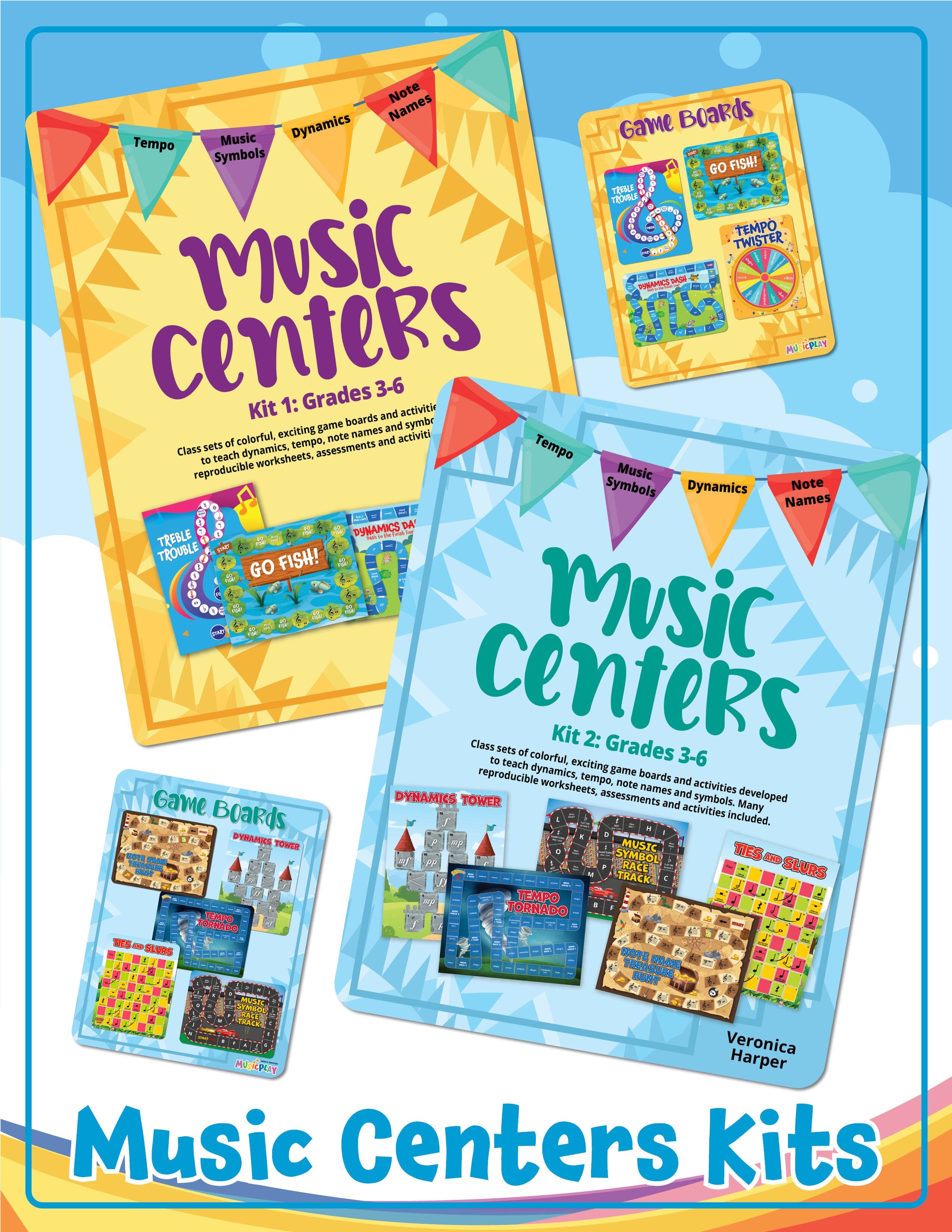 Music Centers Kit 1  and  2 Classroom Music