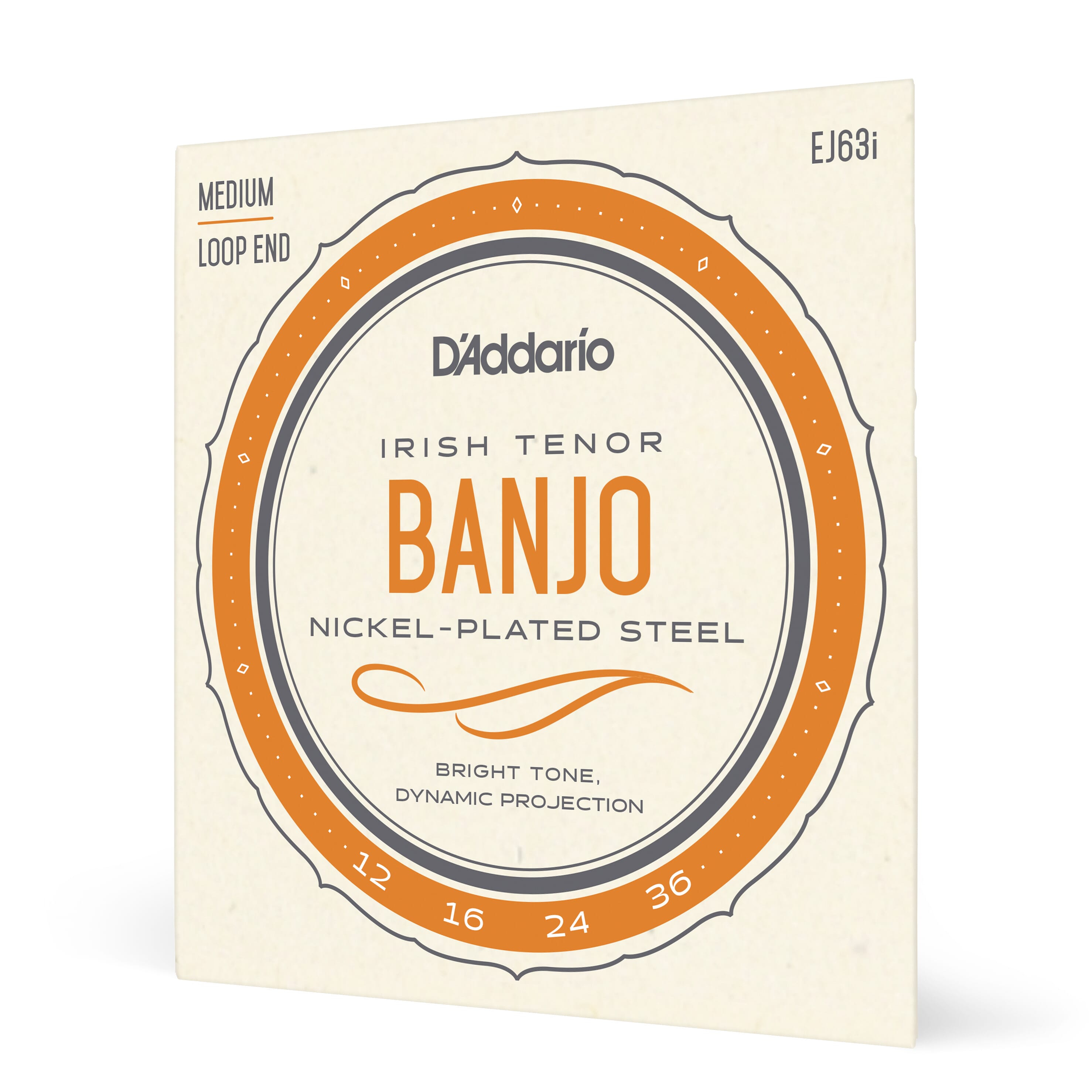 EJ63i D'addario Irish Tenor Banjo String Set Nickel Steel 12-36