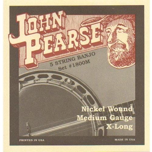 John Pearse 1800M Nickel Wound Loop End Banjo Strings Medium 10-23