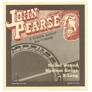 John Pearse 1800M Nickel Wound Loop End Banjo Strings Medium 10-23