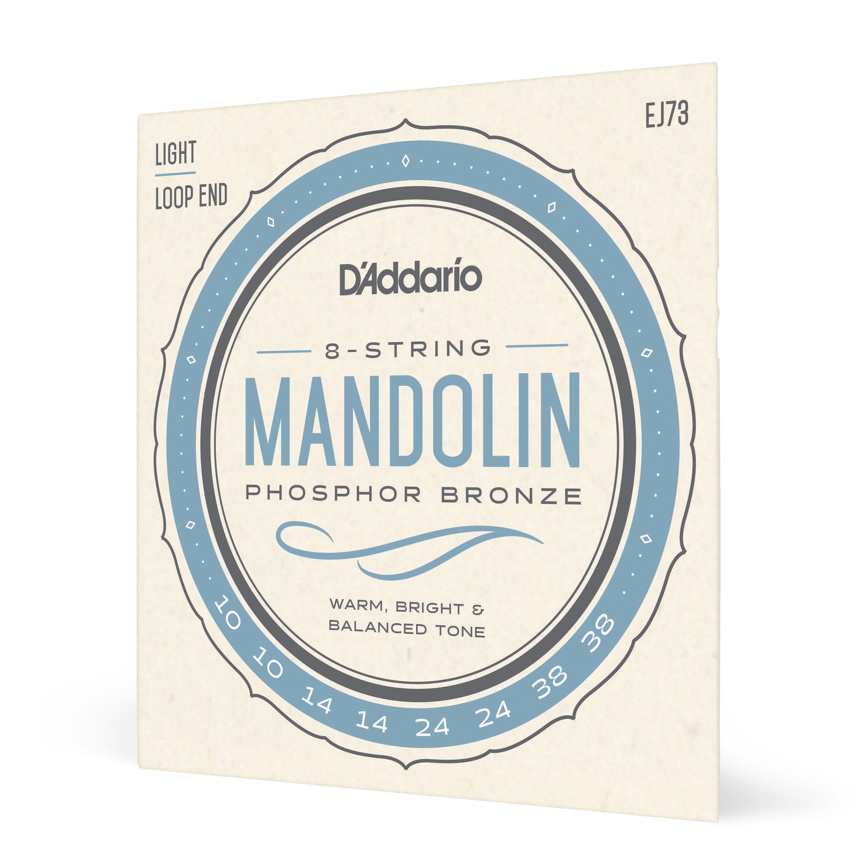 EJ73 D'addario Phosphor Bronze Light Mandolin String Set 10-38