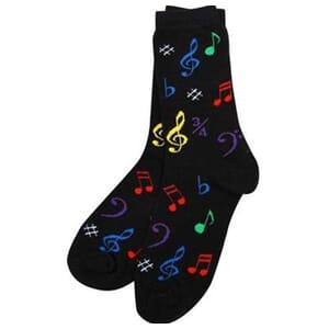 Women's Socks Black Coloured Notes