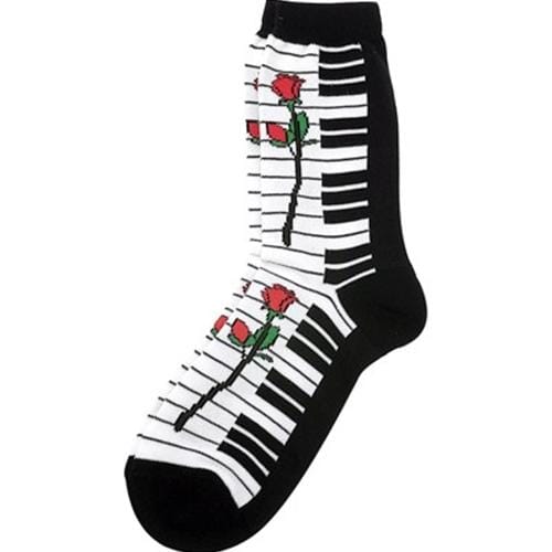 Women's Socks Rose on Keyboard