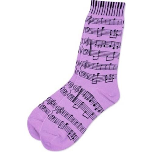 Women's Socks Lavender Black Staff