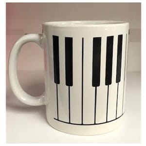 Piano Keyboard Mug White