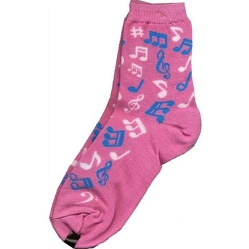 Women's Socks Pink Multi Notes