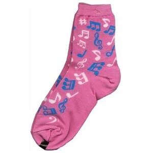 Women's Socks Pink Multi Notes