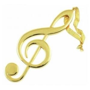 Treble Clef Christmas Ornament