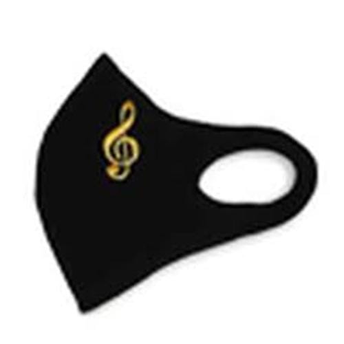 Face Mask Black Gold G Clef