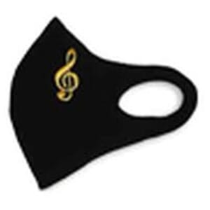 Face Mask Black Gold G Clef