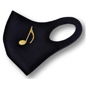 Face Mask Black Gold Note