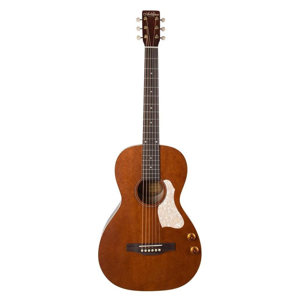 Art & Lutherie Roadhouse Q-Discrete Parlor Guitar Havana Brown