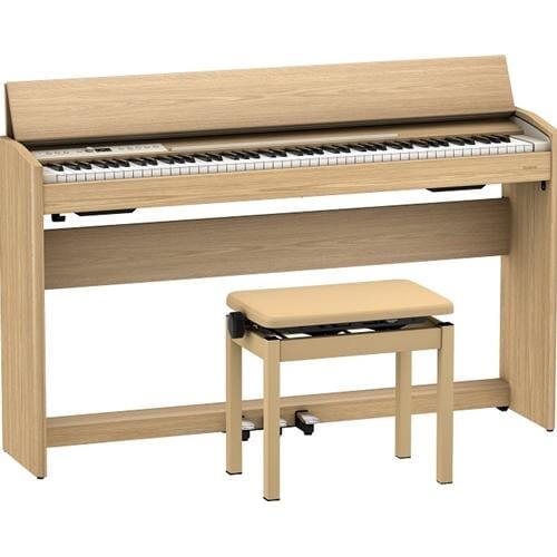 Roland F701 Digital Piano & Bench Light Oak