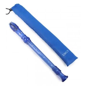 EMUS 3-piece German Soprano Recorder, Blue