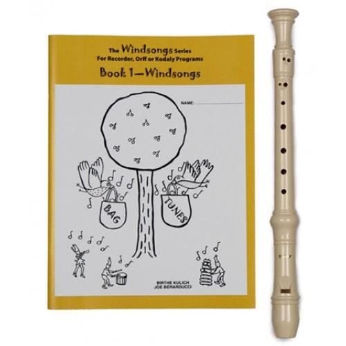 AULOS E302A 3-Piece Recorder + Windsongs Book 1