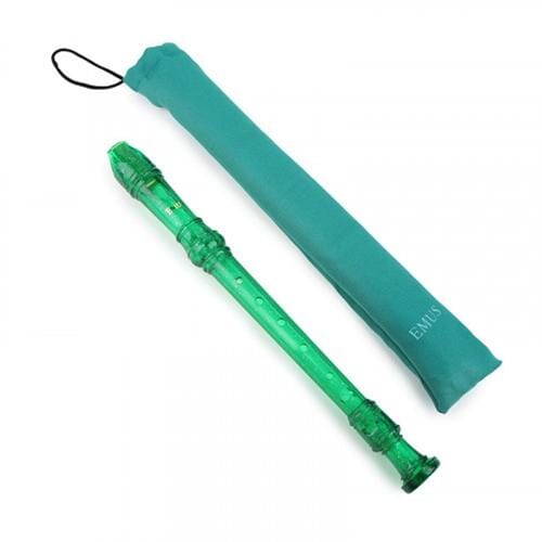EMUS 3-Piece German Soprano Recorder, Green