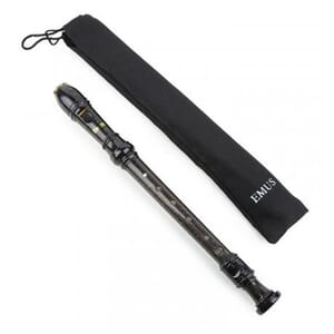 EMUS 3-Piece German Soprano Recorder, Black