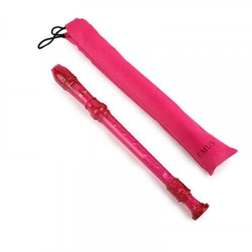 EMUS 3-Piece German Soprano Recorder, Pink
