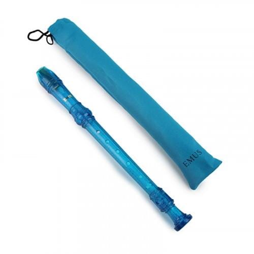 EMUS 3-Piece German Turquoise Soprano Recorder