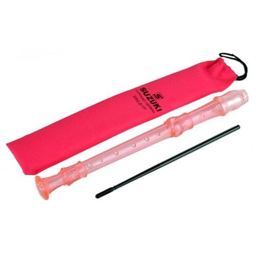 SUZUKI 3-piece German-Fingering Soprano Recorder, Pink