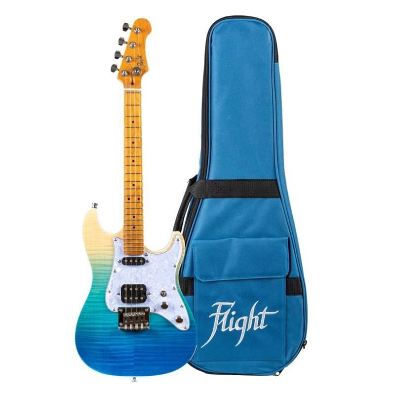 Flight Pathfinder Tenor Electric Ukulele Transparent Blue