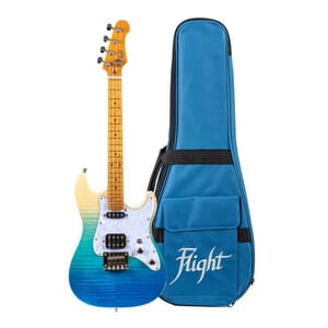 Flight Pathfinder Tenor Electric Ukulele Transparent Blue