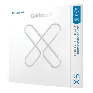 D'Addario XSAPB1047-12 10-47 Light, XS Phosphor Bronze Coated 12-String Acoustic Guitar Strings