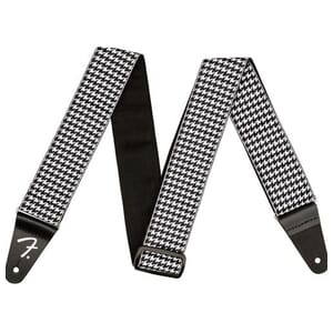 Fender Houndstooth Guitar Strap White