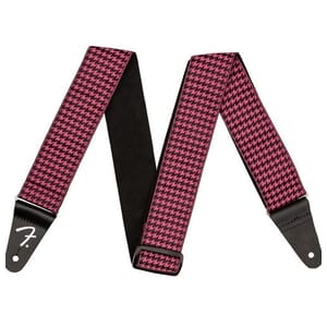 Fender Houndstooth Guitar Strap Pink