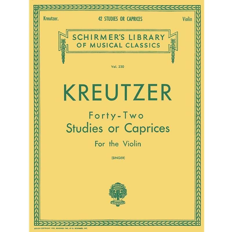 Kreutzer 42 Studies Violin