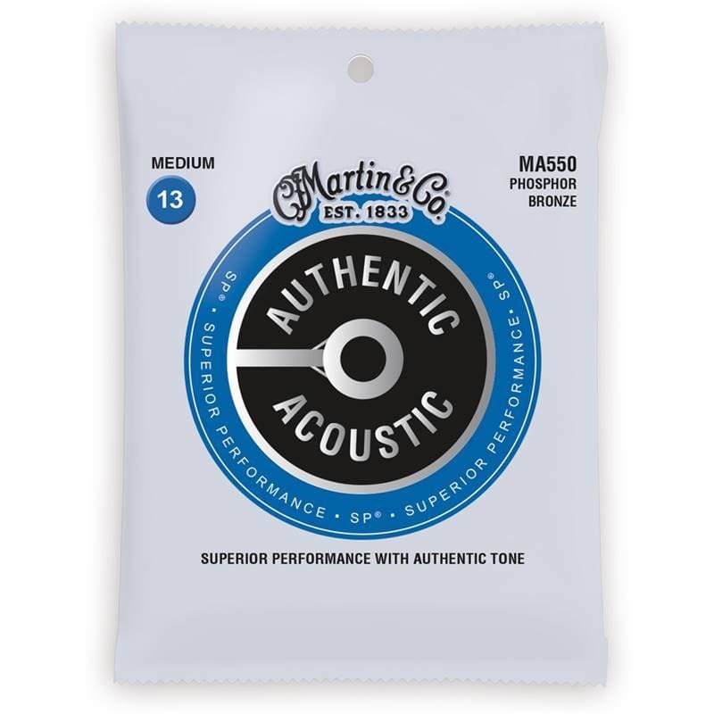 Martin MA550 Authentic Medium Acoustic Strings, Phosphor Bronze