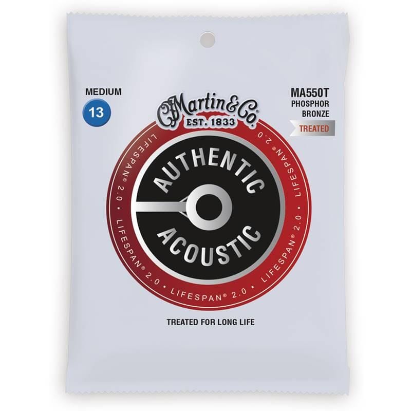 Martin MA550T Lifespan Medium Acoustic Strings, Phosphor Bronze