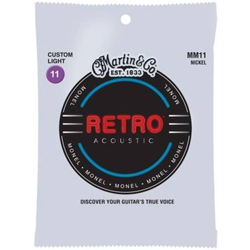 Martin MM11 Retro, Custom Light Acoustic Strings, Nickel
