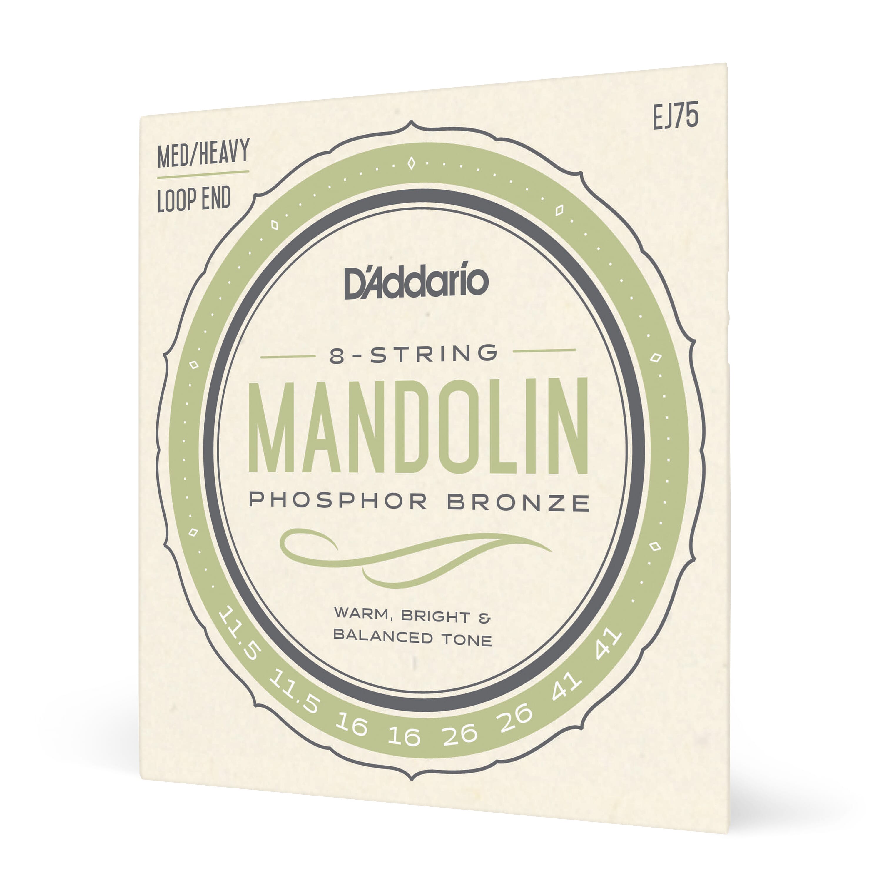 D'addario EJ75 Mandolin Bluegrass Strings, Phospho Bronze (11.5-41)