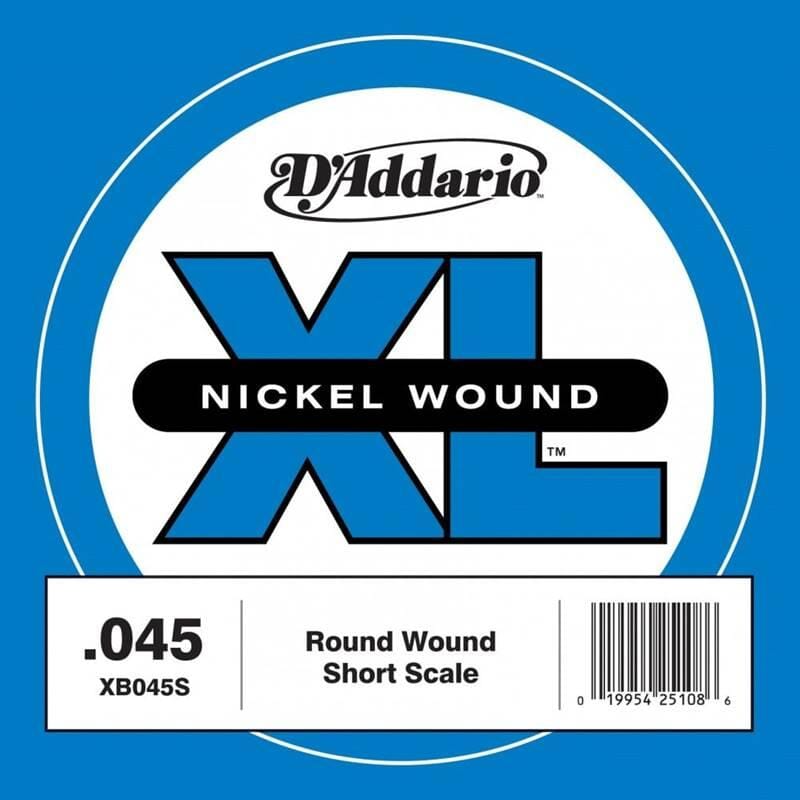 D'addario XLB045S Short Scale Bass String, Single (.045)