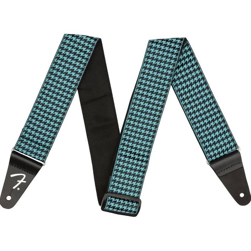 Fender 2" Houndstooth Guitar Strap, Blue/Black