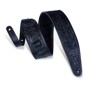 Levy's 3" Heirloom Vegan Leather Guitar Strap, Black